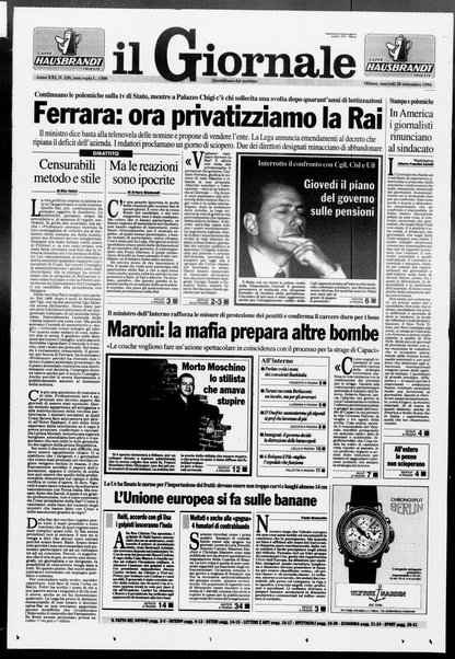 Il giornale : quotidiano del mattino